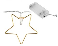 Svetielka na baterky 10LED 1,65m teplá biela Stars