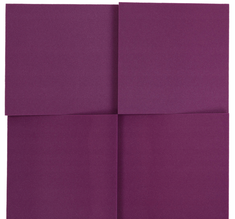 Akustična ploča 3D s kosim rubovima, 50x50 cm, debljina 5 cm, ljubičasta