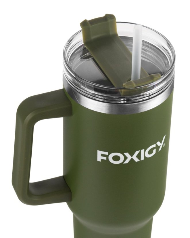 Auto termos šalica sa slamčicom 1200 ml Army green