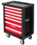 Delovni voziček / škatla za orodje PROFI REDATS - 7 predalov Rdeča / Črna