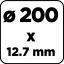 Brusni diskovi 200 x 20/16/12,7 x 20 mm, P 60, 2 komada 57T128