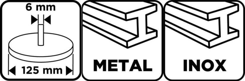 Brusna ploča s trnom 125 x 14 x 6 mm 58T451