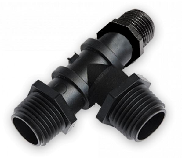 Teu de grădină 3 x 3/4" filet exterior