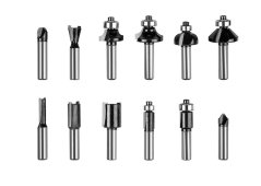 Set de freze pentru metale dure, tijă 8 mm, 12 buc 60H010