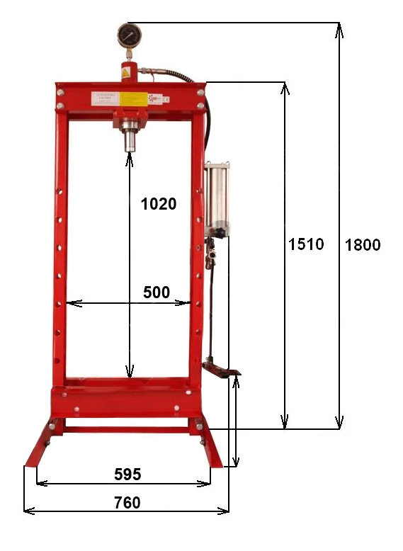 Hydraulikpresse 20T – Hand- und Fußpumpe