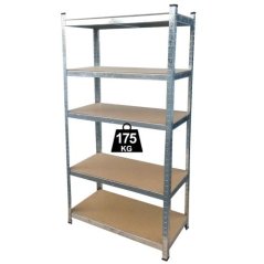 Kovový regál 180x90x40 5 políc - pozinkovaný