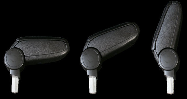 Armlehne Opel ASTRA 2 G 1998–2009, schwarz, Kunstleder