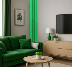 Бас акустична капана, квадратна, 100x28cm, тъмнозелена