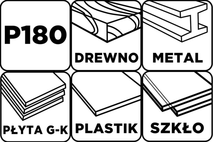 Mreža za mljevenje bijela 115 x 280 mm, P180 58T145