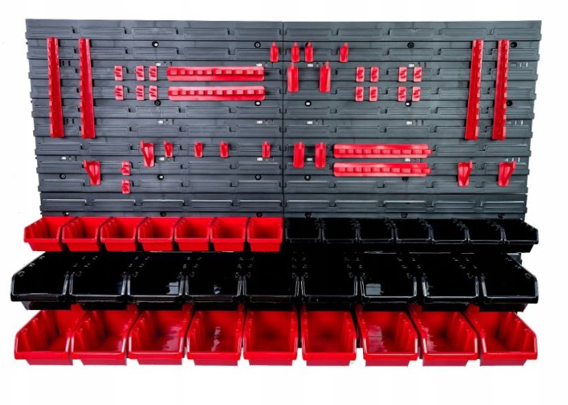 Werkzeugwand 115x78 cm + 32 Fächer