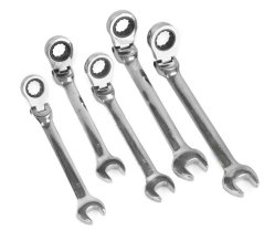 Racsnis villáskulcsok rugalmas csuklóval 8-19mm M58603