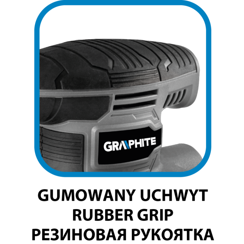 Deltás körcsiszoló 180 W, talplemez 140 x 140 x 80 mm 59G336