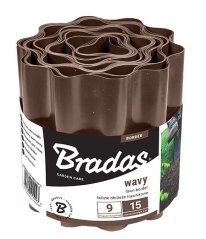 Hullámos műanyag ágyásszegély 20cmx9m brown