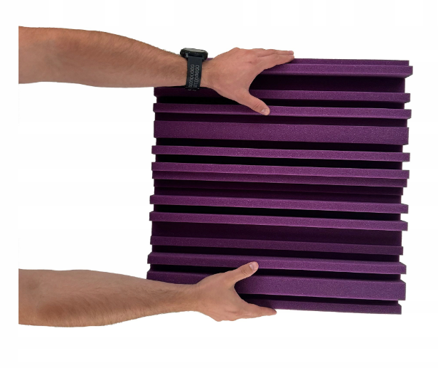 Akustický panel Equalizer 50x50cm, tloušťka 7cm, fialový