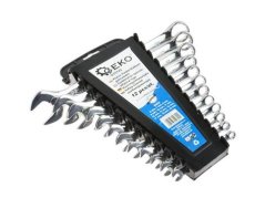 Chei fixe - inelare de 6-22 mm CrV 12buc cromate într-un suport din plastic G11142
