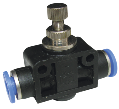 Pneumatická nástrčná spojka AUTO s regulačním ventilem 6mm