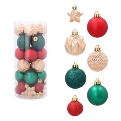 Vánoční koule 3-4cm 32ks Tradition