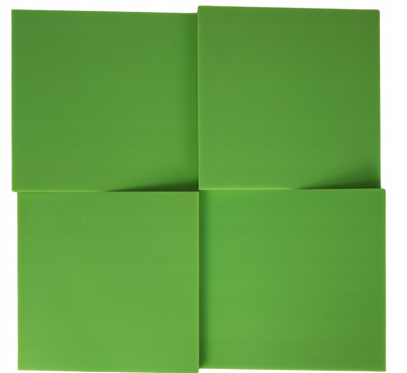 Akustický panel 3D zkosený 50x50cm, tloušťka 5cm, světle zelený