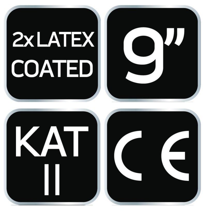 Arbeitshandschuhe, latexbeschichtetes Polyester (2 Schichten), 3141X, Größe 9 97-643-9