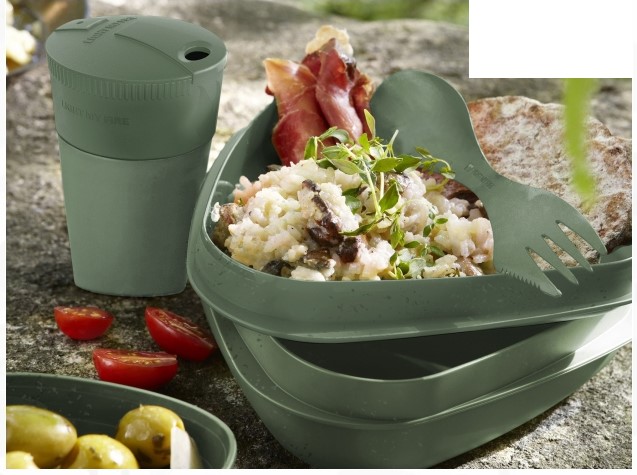 Kemping étkészlet 8 db Greeny