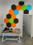 Akustický panel Hexagon 50x50cm, tloušťka 3cm, oranžový