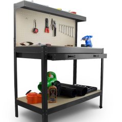 Bancă de lucru pentru atelier 115x55x140 cm Negru HD17727