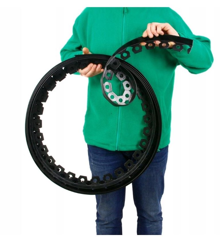 Kunststoff-Randstein 40mm 20m mit Stiften Elasteo