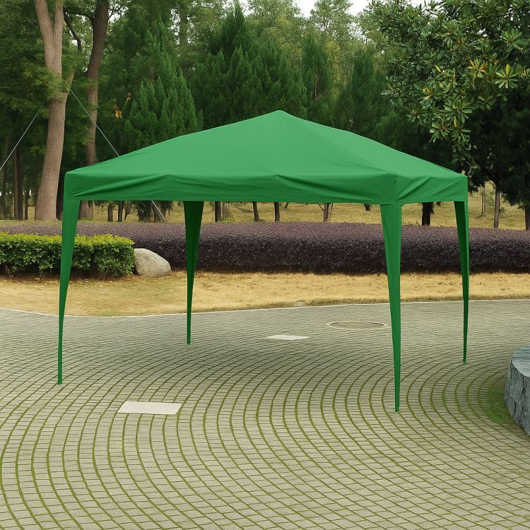 Sklopivi vrtni paviljon 3x3 m s 4 zida – zelena