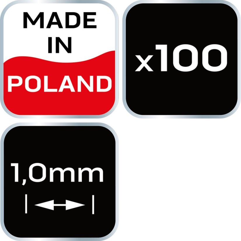 Abstandskreuze mit Kreis 1 mm, 100 St. 61-113
