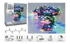 Svetelná reťaz 18m 240 LED s časovačom Viacfarebná