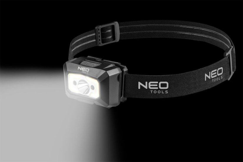 Baterie USB čelovka 250 lm COB LED + senzor pohybu 99-073