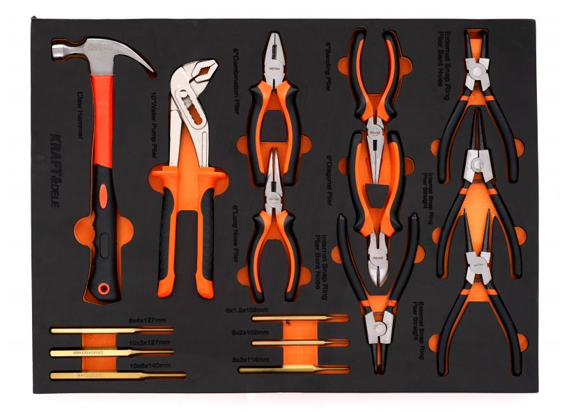 Cărucior pentru scule de atelier 258pcs - 7 sertare KD1067