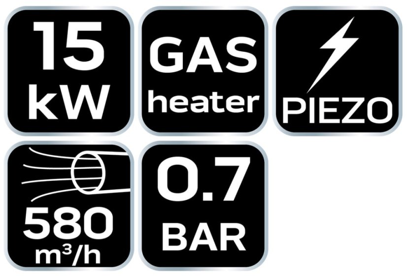Gas-Heizgerät 15kW 90-083