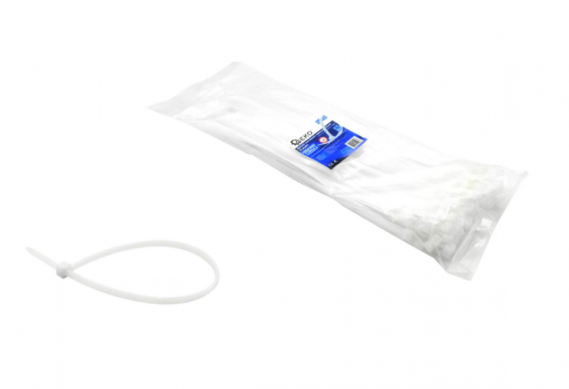 Legături de cablu 100x2,5mm WHITE