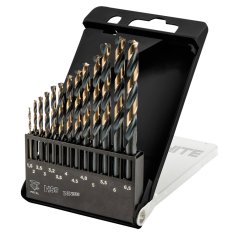 Burghie pentru metale HSS-CNC, 124°, "Pro-Tec", 1.5 - 6.5 mm, set de 13 55H088