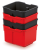 Plastične kutije 157x140x105mm Black/Red 4 kom