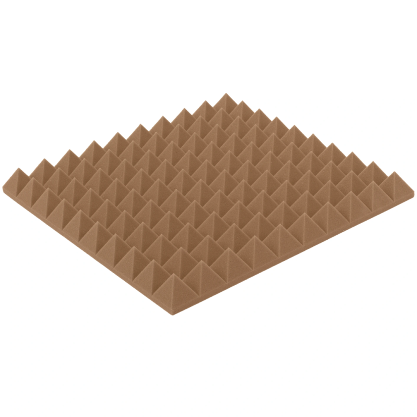 Akustikplatte - Pyramide 50x50x5cm braun