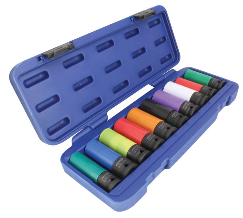 Chei tubulare pentru jante din aluminiu 1/2" 10 buc A-WN1210
