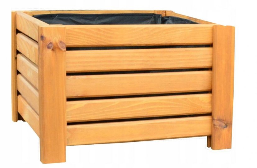 Ghiveci din lemn Natural 38x38x25cm