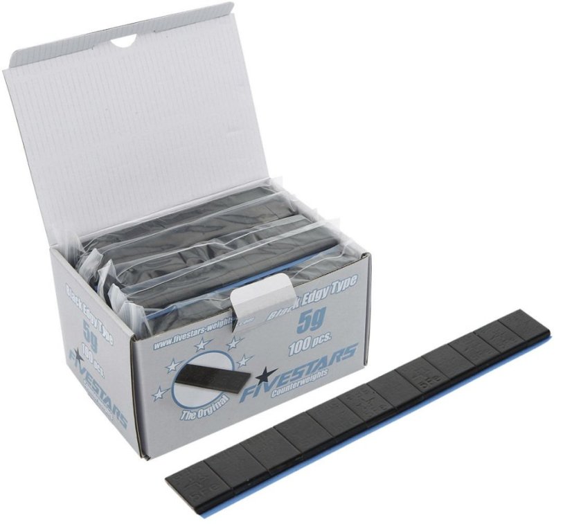 Klebegewichte BLACK 60g Streifen (5g) 100St.