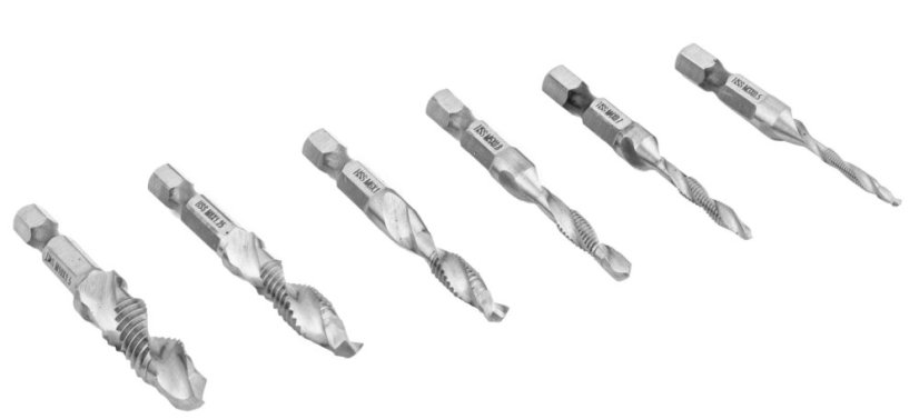 Menetes fúrószár készlet M3-M10 HSS 6db