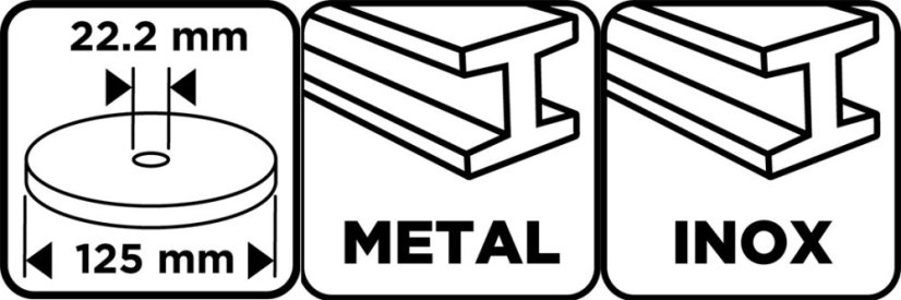 Disc de șlefuit 125 x 14 x 22,2 mm 58T450