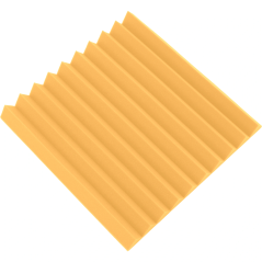 Panou acustic - pană 50x50x5cm galben