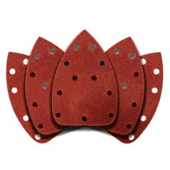 Brusni papir s čičak deltom 140 x 140 x 80 mm, K60, 5 kom, s rupama 54H010