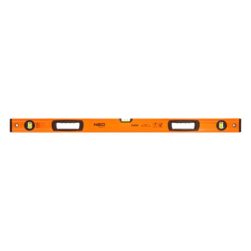 Aluminium-Wasserwaage S 400, 3 Wasserwaagen, 2 Griffe, 100 cm 71-144