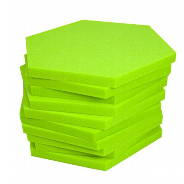 Akustický panel Hexagon 50x50cm, tloušťka 3cm, světle zelený