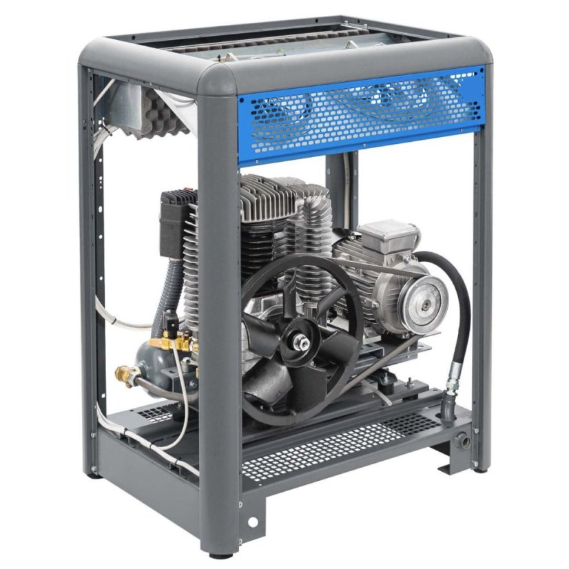 Csendes kétdugattyús kompresszor APZ 900+ 10 bar 7,5 LE/5,5 kW 400V 665 l/min 3 l - csillag-delta csatlakozás 34650-S