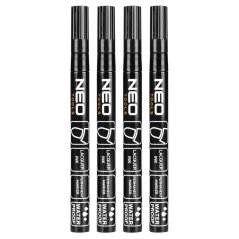 Baustellenmarker, schwarz, permanent, wasserfest, lackiert, Aluminium, 4 Stück 13-852