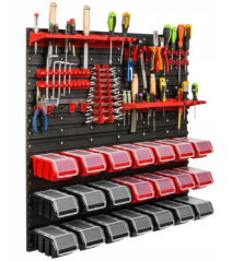 Zidna ploča za alat 78x78cm + 21 kutija