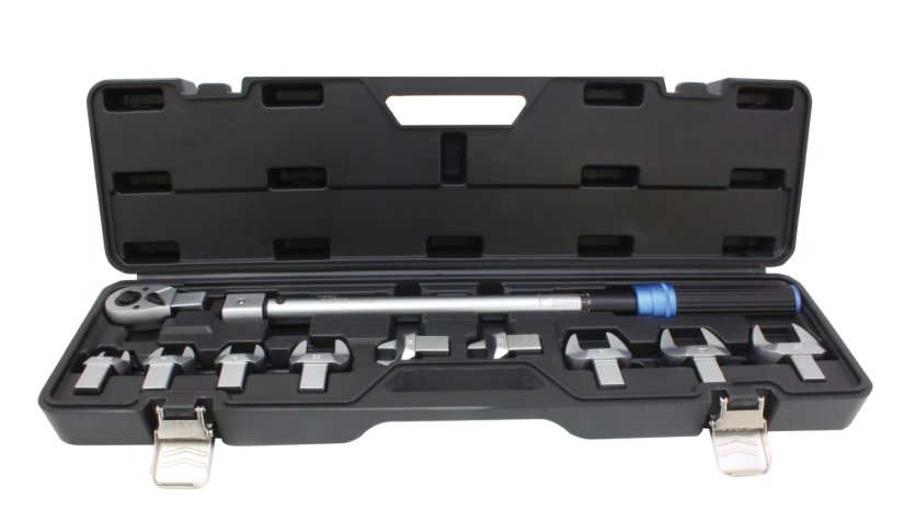 1/2" momentni ključ, 40–220 Nm, s adapterima za nasad S-12IC220